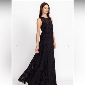 Johnny Was dress FLOWER MAXI Dress Jacquard Evening gown Black Size Small NEW
